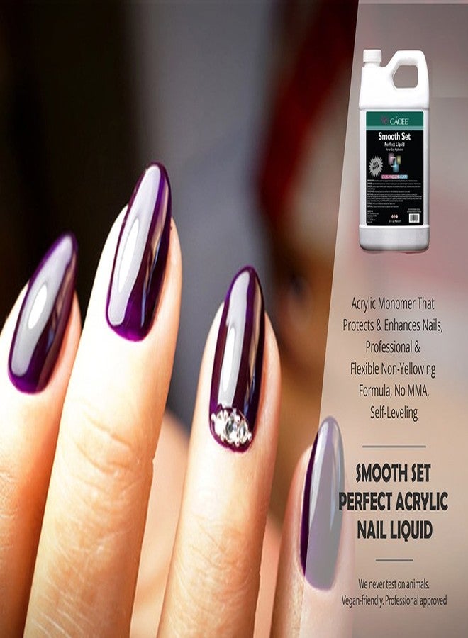 cacee Smooth Set Perfect Acrylic Nail Liquid by Cacee, Acrylic Monomer That Protects and Enhances Nails, Professional and Flexible Non-Yellowing Formula, Does Not Contain MMA, Self-Leveling (4 oz) - Image 2